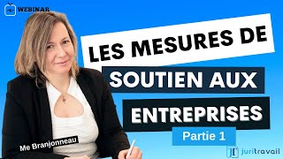 Les mesures de soutien aux entreprises durant la COVID 19 - Partie 1