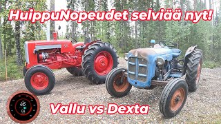 Speed test of an old tractors Valmet 565 \u0026 Fordson Dexta