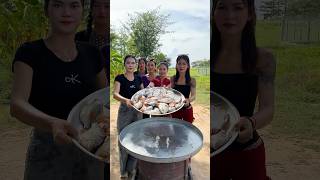 Cooking yummy fish and vegetable deep fried | braised recipe