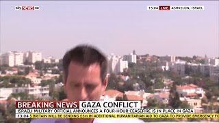 Israel Air Raid Siren Sounds During Sky Broadcast