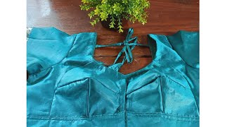 Double katori blouse ki cutting and stitching..akhi video me ..