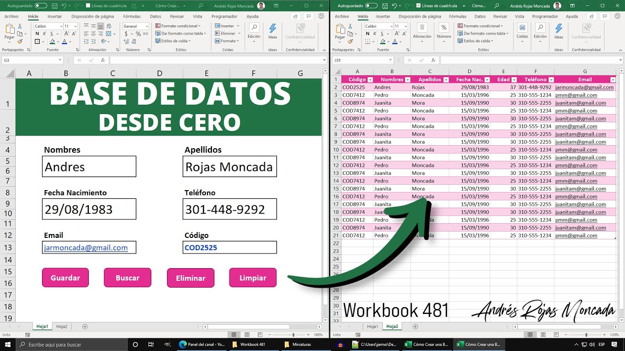 Crear Base De Datos Riset