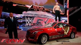 Brock Lesnar destroys J&J Security's prized Cadillac: Raw, July 6, 2015