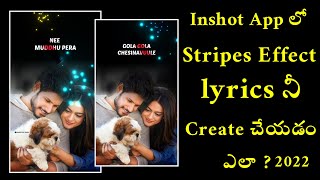How To Create Lyrical Status Videos In Inshot App Telugu|Inshot New Lyrics Videos Editing Telugu