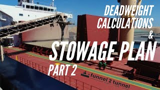 Deadweight Calculation and Stowage Plan | Bulk Carriers | Part 2 | Simple explanation
