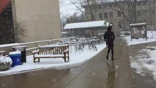 Mudd Center in Snowy Oberlin