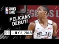 Tony Carr Full Pelicans Debut Highlights vs Raptors (2018.07.06) Summer League - 6 Pts, 5 Ast