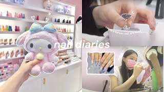 nail diaries ₊˚⊹♡ (taking korean nail art classes, cute nail sets, organizing charms) ep.6