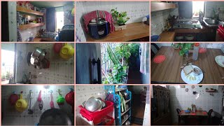 VLOG:192/Small Kitchen Tour/Simple Decoration \u0026 Organization Idea/Dining Room Clean/সকালের সহজনাস্তা