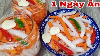 Cách Làm Củ Cải Chua Ngọt Cấp Tốc Không Nổi Meo Lại Siêu Ngon Giòn Sần Sật  🤗