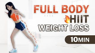 10 MIN FULL BODY HIIT FOR WEIGHT LOSS l Effective Workout after a heavy meal / 31 Day Challenge