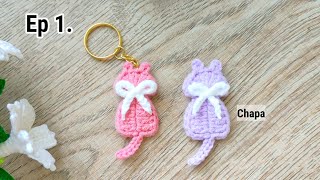 Ep1.😻 Easy Crochet Cat Keychain Tutorial step by step #crochet #crochettutorial