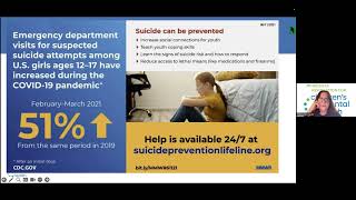 Early Warning Signs and Suicide Prevention Best Practices in Children and Youth (Part 2)