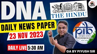 23 November 2023 Current Affairs | The Hindu Newspaper | Daily Current Affairs | GA By Piyush Sir