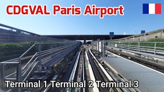 Travel by train (CDGVAL) Paris Airport Terminal 1, 2, 3