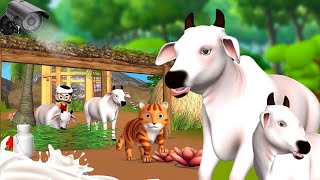 నిజాయితీ గల ఆవు దొంగ పిల్లి - Honest Cow and Cat Thief 3D Animated Telugu Moral Stories JOJO TV