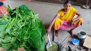 Eared Cyphostemma || Cyphostemma auriculatum||Dahu saag recipe cooking at village by tribe people