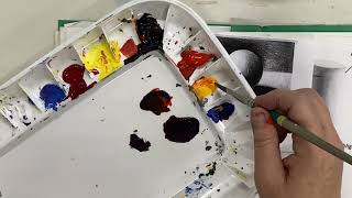 Value in Acrylic using complementary colors