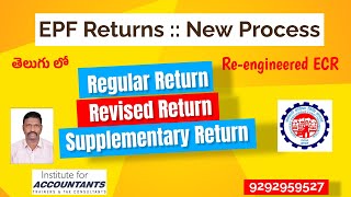 #epfo #epf returns #ecr filing #new process #regular return #supplementary return #revised return
