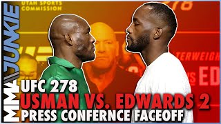 Kamaru Usman vs. Leon Edwards 2 Press Conference Faceoff | UFC 278