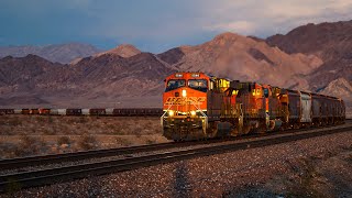 A Stormy Afternoon of Trains on BNSF's Needles Subdivision