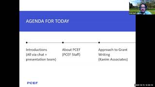 PCEF Grant Writing Training: Narrative Building 10-15-2020