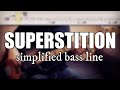 Superstition - Stevie Wonder | Simplified bass line with tabs #63