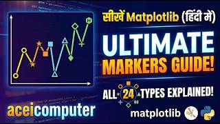 #aceicomputer python Matplotlib Tutorial in Hindi: Complete Guide to Plotting & Markers