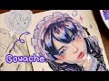 Gouache Painting Process Timelapse | ⋆.˚✮🎨🎧✮˚.⋆