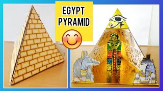 HOW TO MAKE CARDBOARD PYRAMID & SARCOPHAGUS | EGYPT SCHOOL PROJECT.