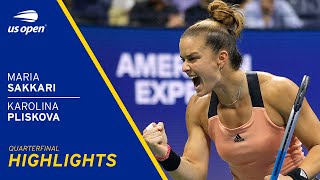 Maria Sakkari vs Karolina Pliskova Highlights | 2021 US Open Quarterfinal