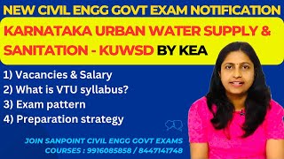 New notification 2024:Karnataka Urban Water Supply \u0026 Sanitation KUWSB| VTU syllabus|SANPoint classes