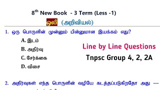 ஒலி (அறிவியல்) 8th New Book Term -3 Science Questions | Tnpsc Group 4, 2, 2A | Tnpsc Tamizha