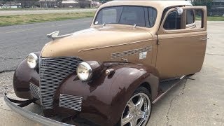 1939 Chevrolet Master Deluxe Antique Classic Car: Start Up, Exhaust and Review