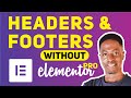 ELEMENTOR HEADER FOOTER TUTORIAL without Elementor Pro - HT Mega & Envato Elements