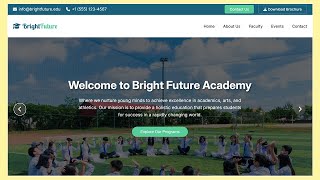 Create a Stunning Responsive School Website from Scratch! | HTML, CSS & JavaScript Full Tutorial!