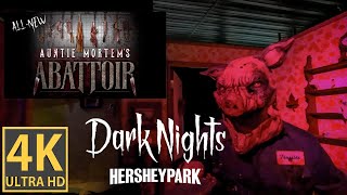 Auntie Mortem's Abattoir (Walkthrough POV) 4K 60 FPS | Dark Nights at Hersheypark