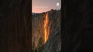 Sun creates ‘firefall’ on Yosemite’s Horsetail Fall