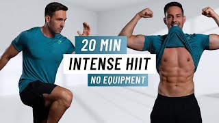 20 Min HIIT Workout For Fat Burn - Full Body Workout At Home (No Equipment)
