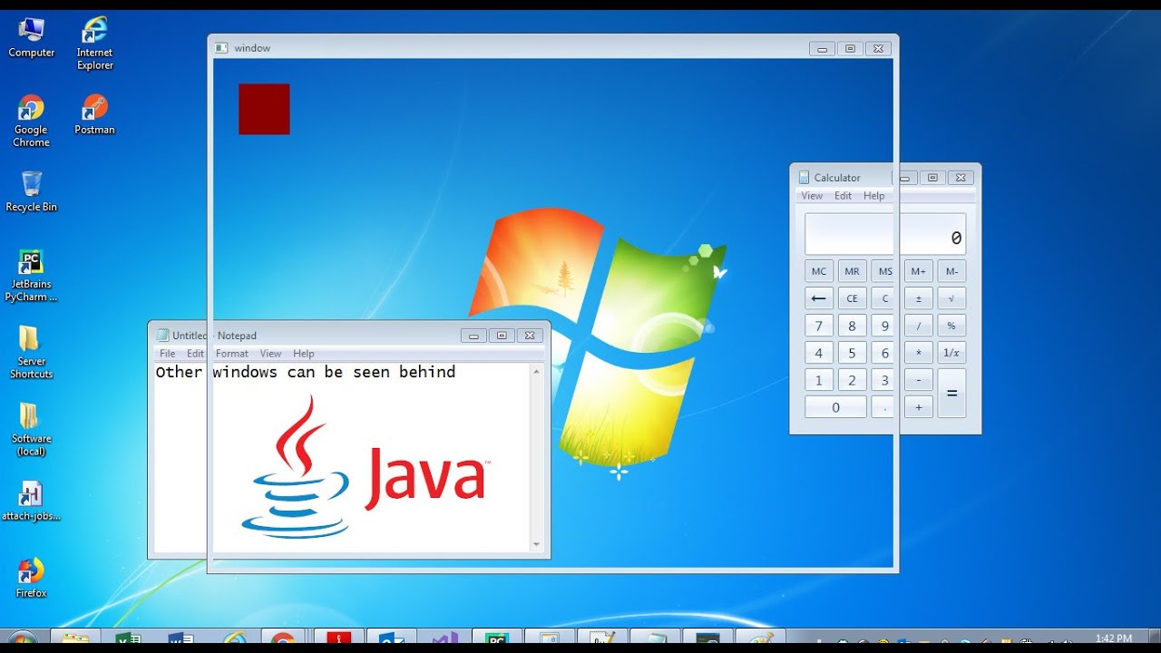 Transparent Java Window With Background Youtube
