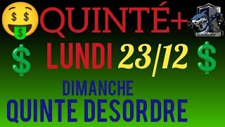 PRONOSTIC PMU QUINTE DU JOUR LUNDI 23 DÉCEMBRE 2024