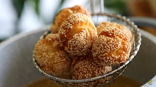 Sesame Balls | Gateau Zinzli | Chinese Laughing Cookie Balls | ZestyMu Style