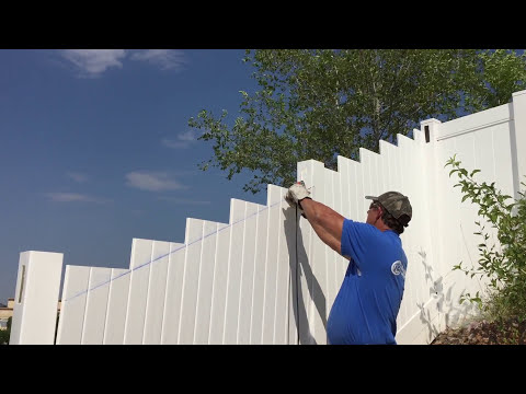 INSTALL VINYL FENCE ON A VERY STEEP HILL INSTALL VINYL FENCE ON A VERY STEEP HILL