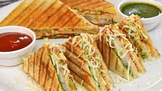 CLUB Mayo Sandwich😋केवल 5Min में मार्केट से अच्छा वेज क्लब सेंडविच | Jumbo Snacks @PUNJABICHATKARA