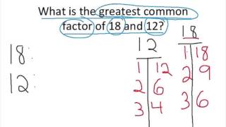 Greatest Common Factor 18 and 12 TEK 6.1E