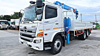 Hino240แรงวิ่ง4,145 กิโลหลุดมาได้ไง ติดเครน6.5ตัน XCMG 10ล้อ เพลาหลังถุงลม งบ350,000 ส่ง4-5ปีได้ครับ