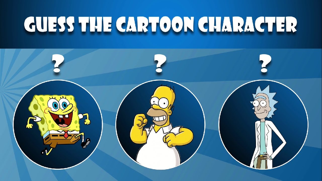 Guess The Cartoon Character: 20 Queston Quiz - YouTube