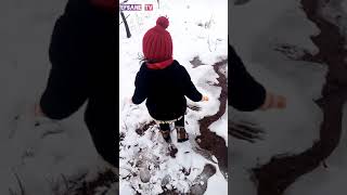 Kardan gelin yaptık. Eğlenceli zaman geçirdik. #kar #snow #funny