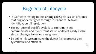 "Bug Lifecycle/Defect life cycle/Step-by-Step QA process