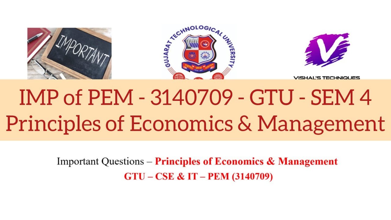 IMP In Principles Of Economic & Management - 3140709 | GTU IMP ...